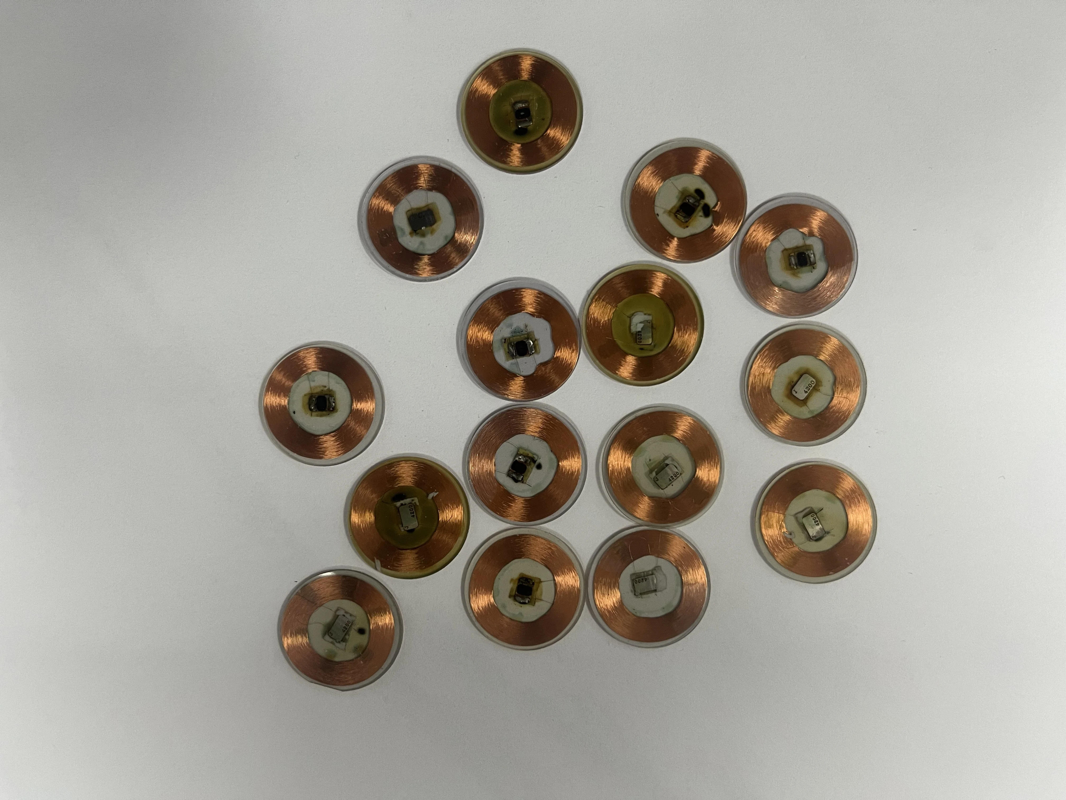 125 KHZ Transparent Coin Card Read Only EM4200 PVC Rfid Proximity Tags Round Dia25mm   10/20/50PC