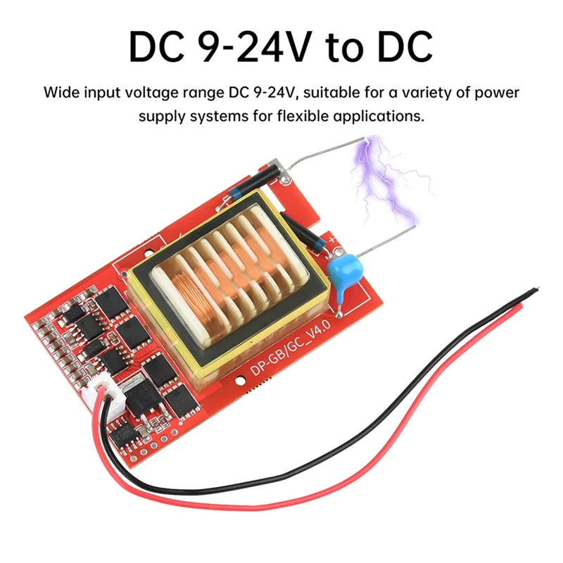 AT93-Low Heat Coil Ignition Module DC 9-24V To DC 10KV-20KV Pulse Generator High Voltage Arc Igniter Generator