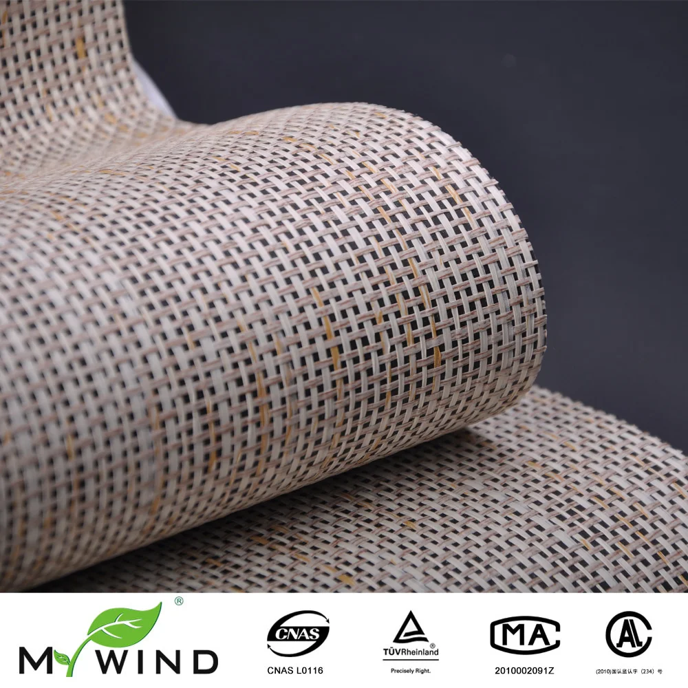 MY WIND grey Grasscloth Wallpapers 3D Paper Weave Design Wallpaper In Roll Luxury Natural Material papier peint Innocuity