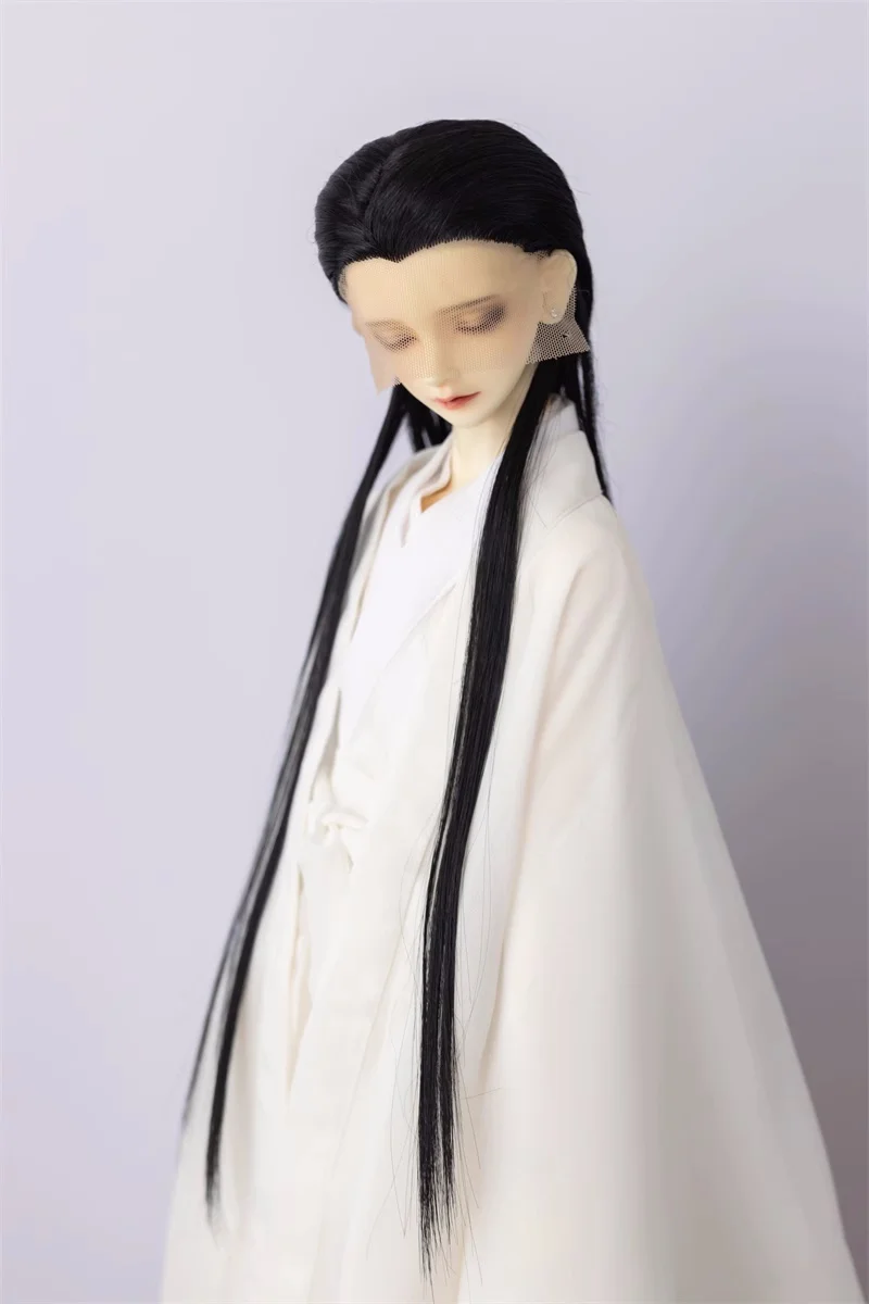 

Парик для куклы BJD, пустые игрушки, формируемые 1/3, высокотемпературный шелк, левая сторона, крючок для лба, длинные прямые волосы, аксессуары для кукол