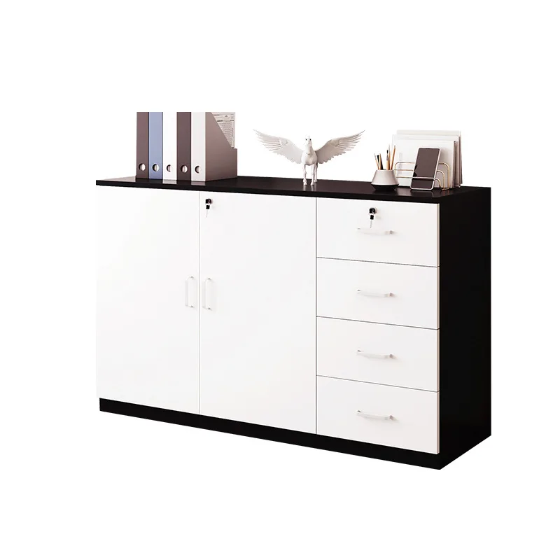 Wooden data cabinet filing cabinet office low combination office floor locker window storage partition