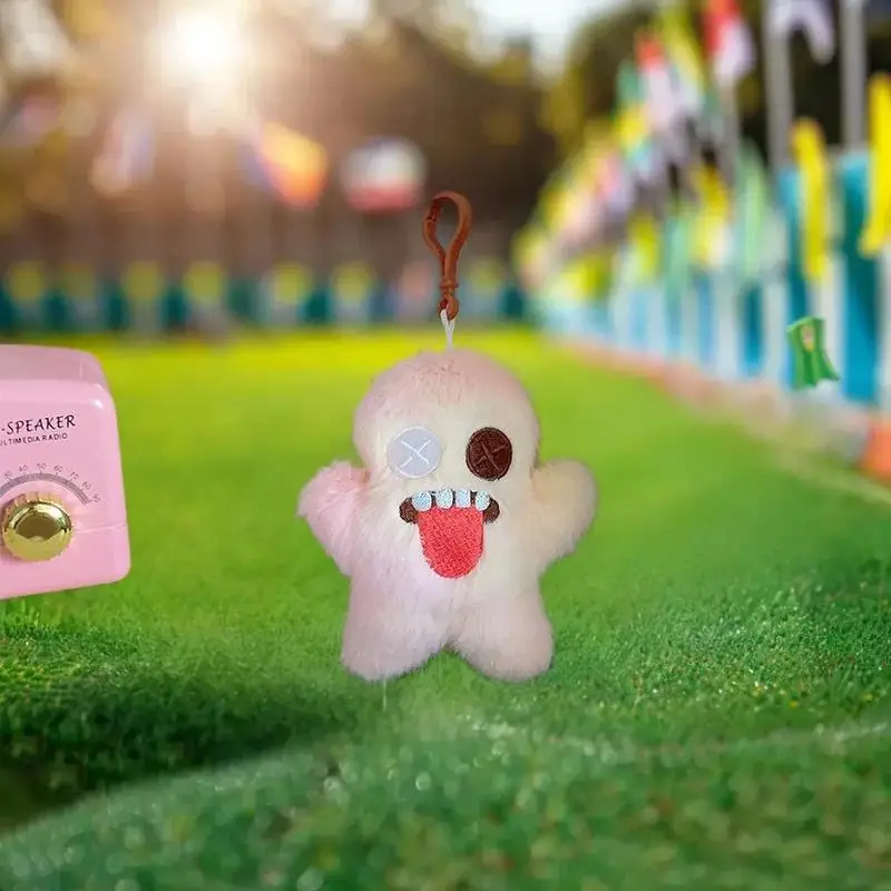 Zachte pluche tanden Monster pop sleutelhanger auto tas decoratieve hanger kinderen aanwezig