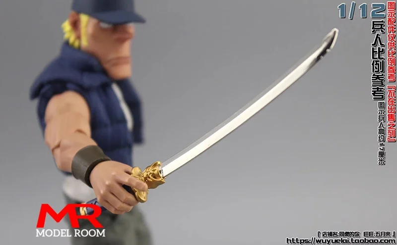 Épée de samouraï soldat, échelle 1/12, modèle sabre, jouet, accessoires de scène, accessoires adaptés à 6 pouces, figurine d'action masculine et féminine, poupées corporelles