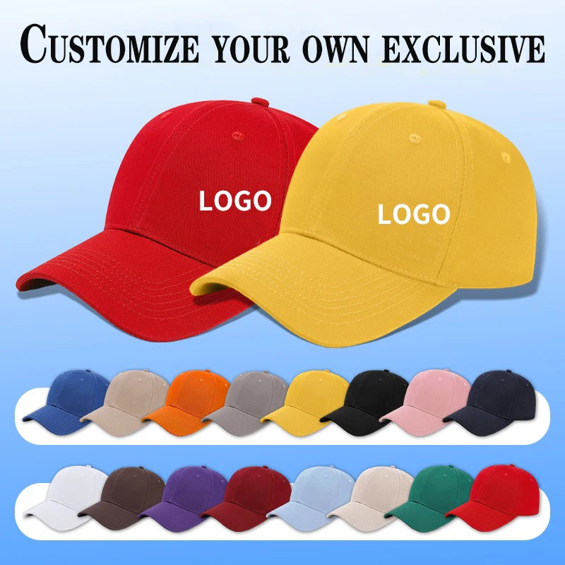 قبعات بيسبول مخصصة قابلة للتخصيص بألوان مختلفة، مناسبة لعرض الشعارات أو إضافة عناصر تحت عنوان. #2