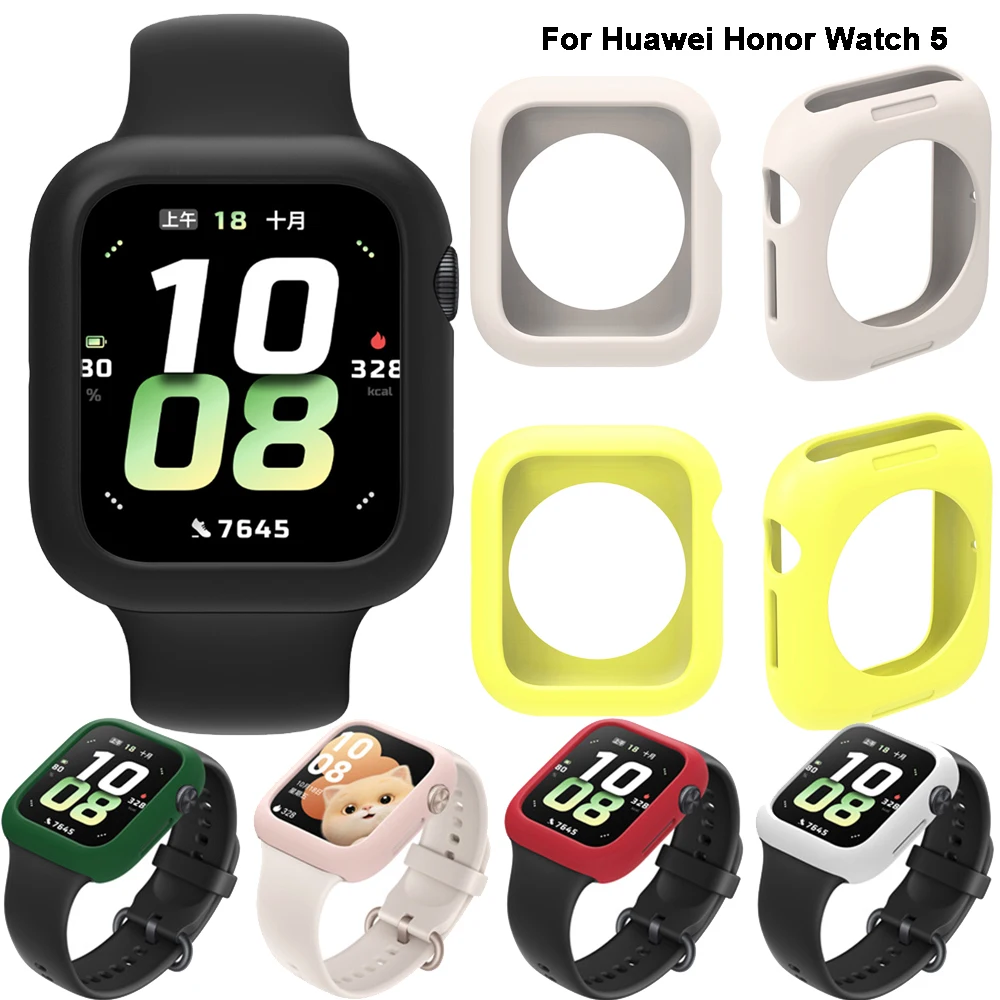 Silicone Case Cover for Huawei Honor Watch 5 Protector Shell for Honor Watch5 Shockproof Hollow Protection Frame Accessories