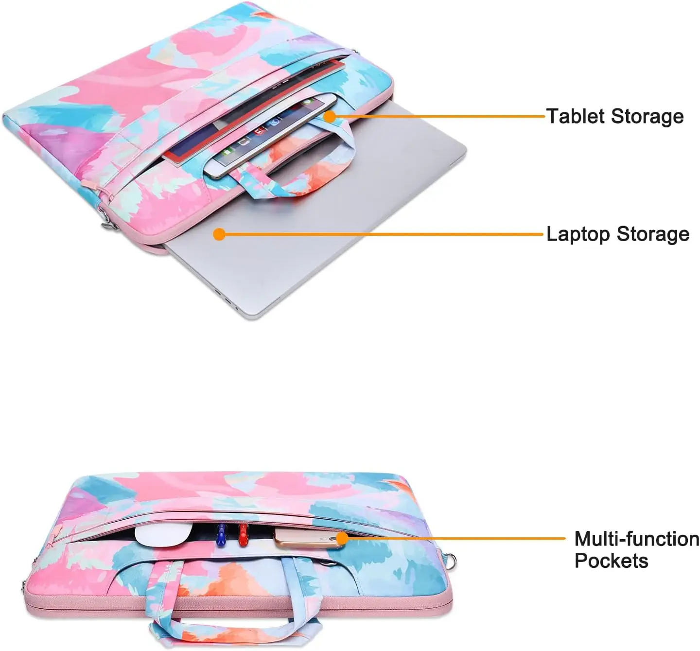 Imagem -03 - Bolsa para Laptop para Homens e Mulheres Maleta para Macbook Air 15 m2 m3 A2941 Pro 13 M1dell Lenovo hp Asus 13 14 16 17.3