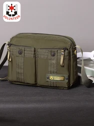 Voluntário Bolsas de Ombro para Homens 2023 Nova Moda Sólida Oxford pano Ao Ar Livre Multi-bolso de Viagem Casual Crossbody Sacos 1740-04