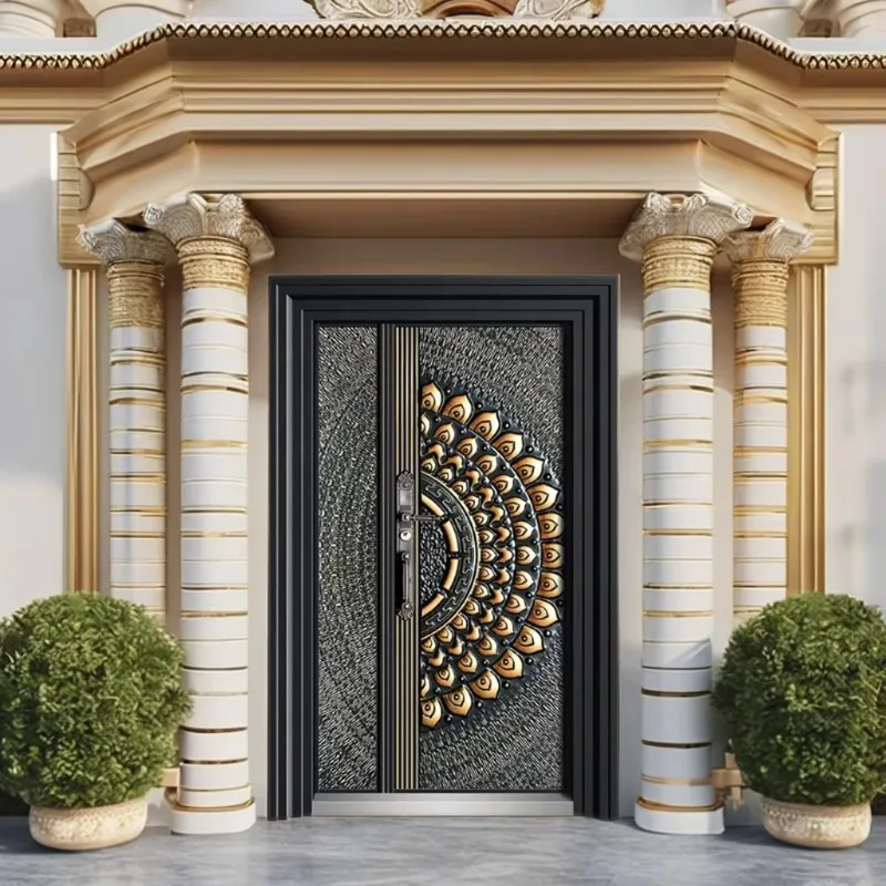 Factory Price Modern Design High Quality Soundproof Waterproof Fireproof Cast Aluminum Exterior Door