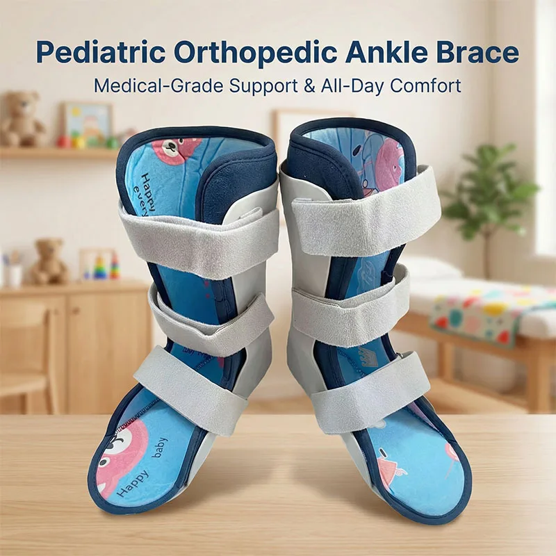 1Pair Adjustable Children AFO Foot Drop Brace-Medical Ankle Fracture Orthosis Support-For Varus/Valgus-Achilles Tendon Rupture