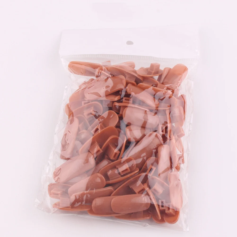

200 Pcs Nail Stickers for Art Practice Tips Fake Nails Square Hand False Accessories Realistic Artificial Faux Fingers