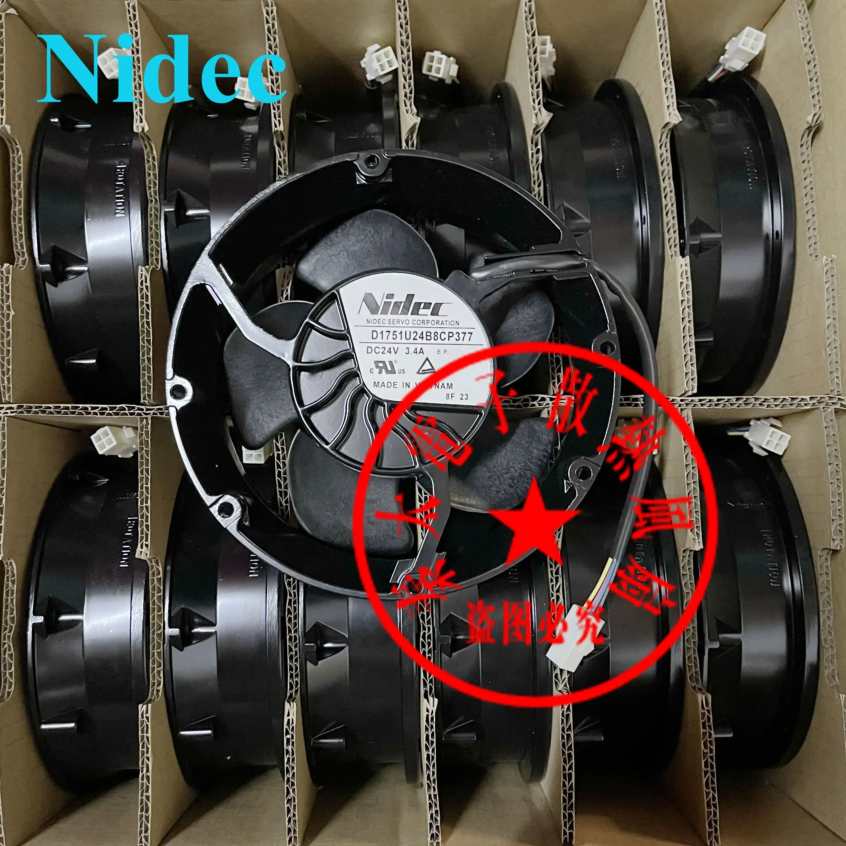 SERVO D1751U24B8CP377 DC 24V 3.4A 172x172x51mm 4-Wire Server Cooling Fan