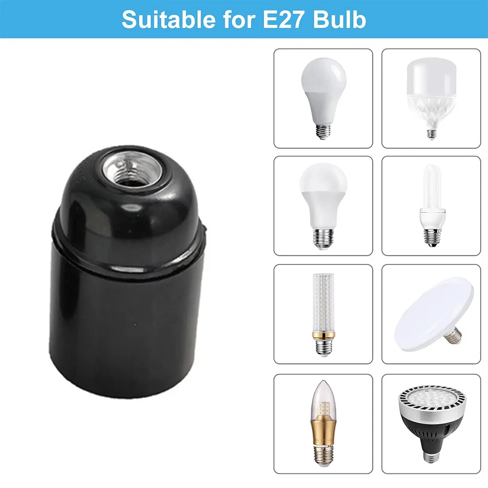 E27 الباكليت حامل مصباح اديسون ضوء لمبة استبدال المقبس قاعدة مصابيح موقع البناء المقبس E27 قواعد الإضاءة البلاستيكية خمر