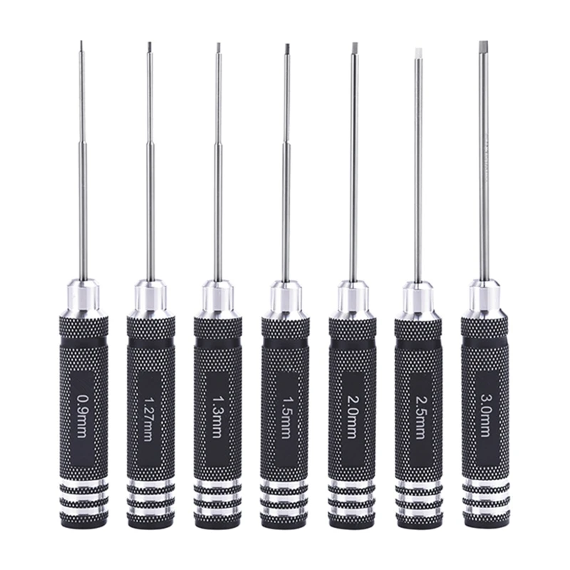 7x Multi-function Hexagon Screwdriver Set Allen Driver for RC Model Repair Tool