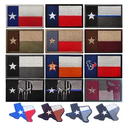 State of Texas Flag Embroidered Patches Don't Mess With Texas Medic Map Tactical Military Patch Skull Embroidery Badges Sewing