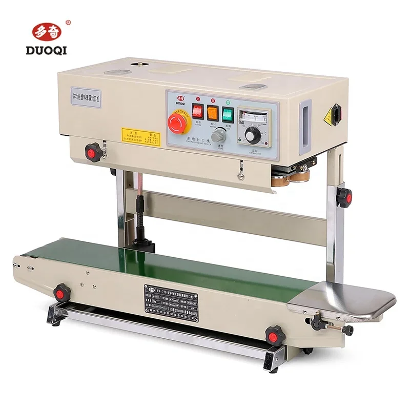 DUOQI FR-770 vertical style sealing machine plastic bag shrink sleeve seaming machine continuous band sealer