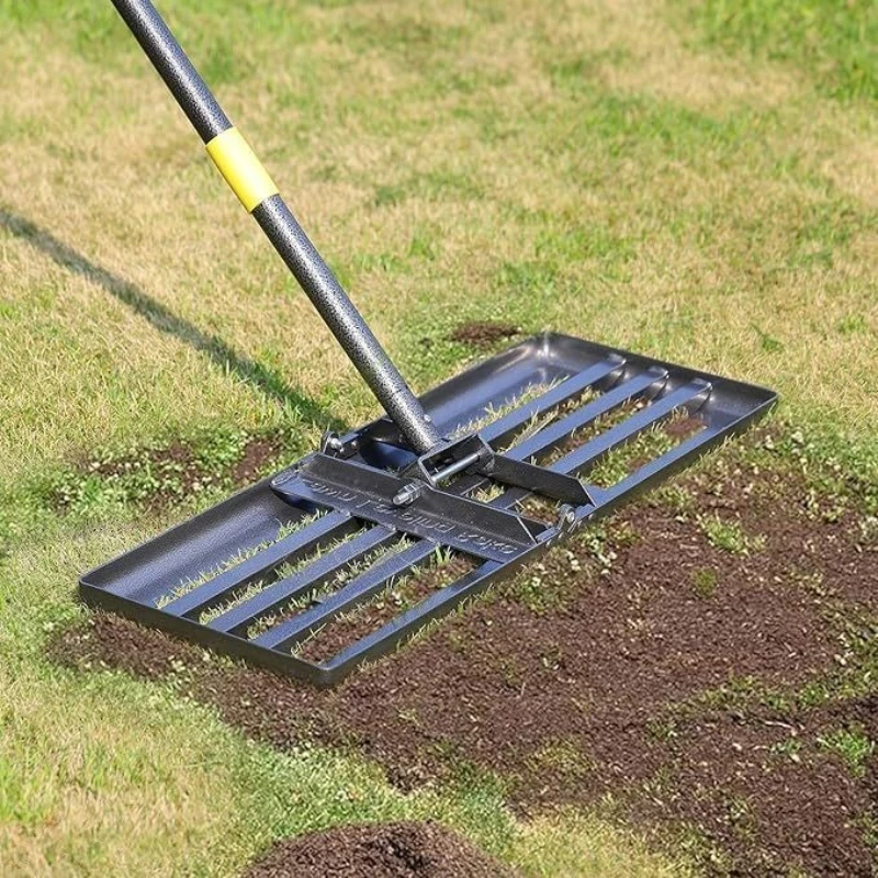 60 Inch Foldadble Rake Multifunctional Levelawn Garden Hand Tools Durable Lawn Care F ertilizer Spreader Grass Land Organizer