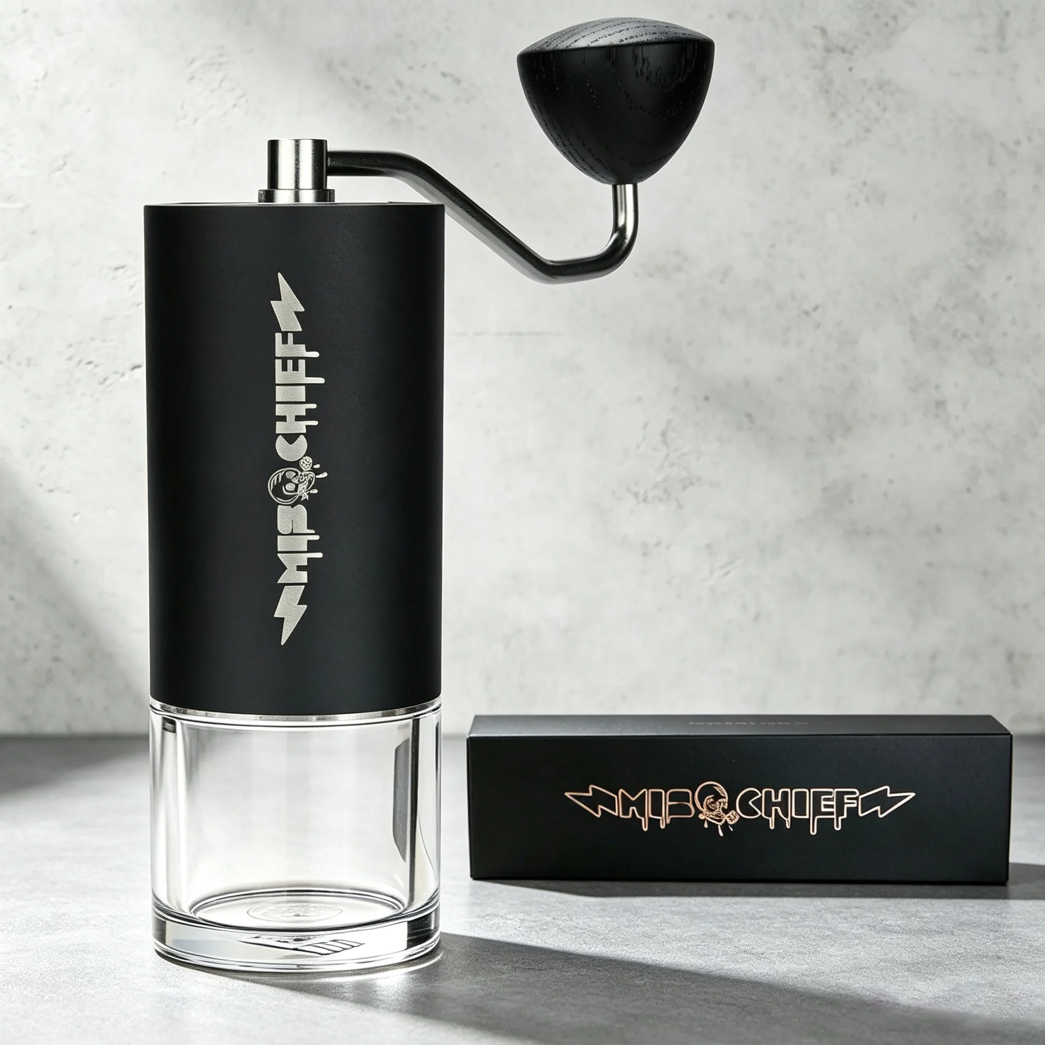 MisChief M40 Manual Coffee Grinder | High-Nitrogen Steel Burrs • 0.6kg • Precision Hand Grinder
