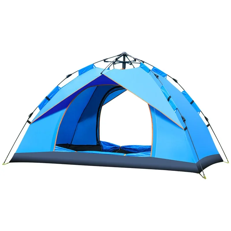 Outdoor tent, camping automatic quick-opening tent, double beach camping folding tent, double-layer simple folding image 3