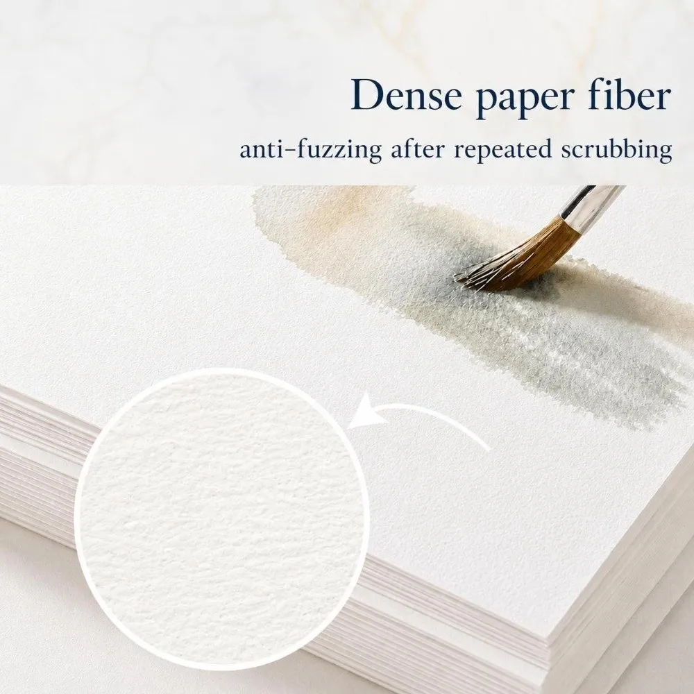 200GSM Watercolor Workbook Spiral-Bound Thickened Watercolor Painting Book Multiple Styles Flower Scenery Animal