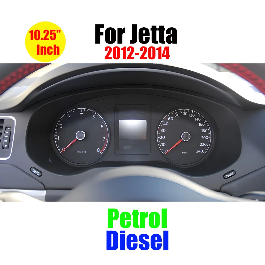 12.3 ''Digitale Virtuele Cockpit Instrumentenpaneel Voor VW Golf 6 7 Passat CC B7 B8 T6 Tiguan Scirocco Jetta Sharan LCD Snelheidsmeter