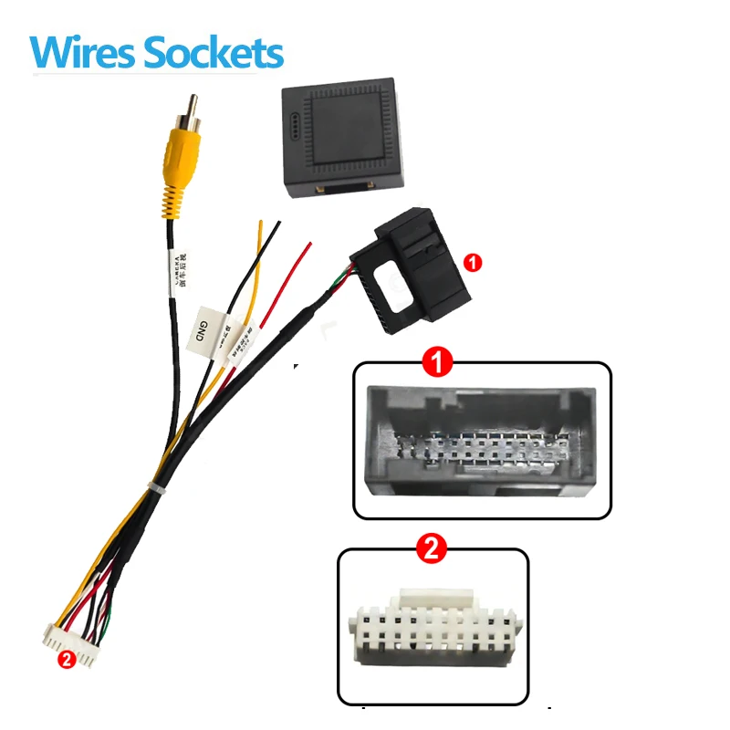 Car Audio Wiring Harness With Canbus Box For Volkswagen Model Equipped Original RGB Reversing Camera Stereo Wire Adapter