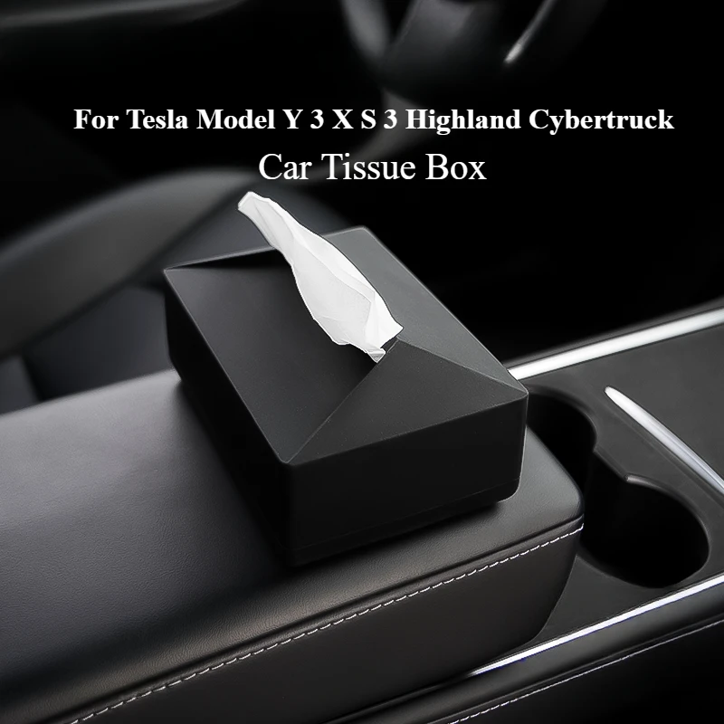 

Для Tesla Автомобильный держатель для салфеток Силиконовый автомобильный подлокотник для центральной консоли Коробка для салфеток Солнцезащитный козырек Чехол для салфеток на заднем сиденье с фиксирующим ремешком