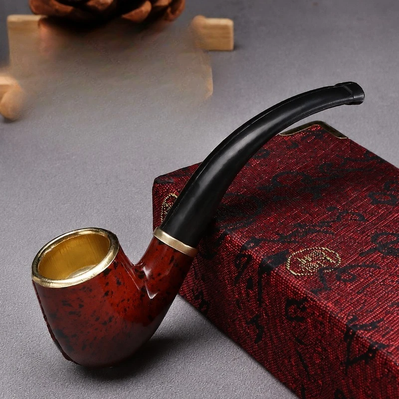 Mini Portable Resin Tobacco Pipe Bent Shape Beginner Practice Smoking Pipe Wholesale