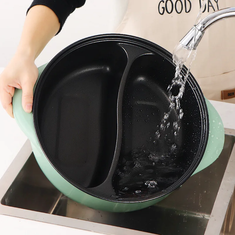6L Home Electric Hot Pot Large Capacity Electric Cooking Pot  Non-stick Frying Pan Multi-functional Pot Kitchen Tools 2000W