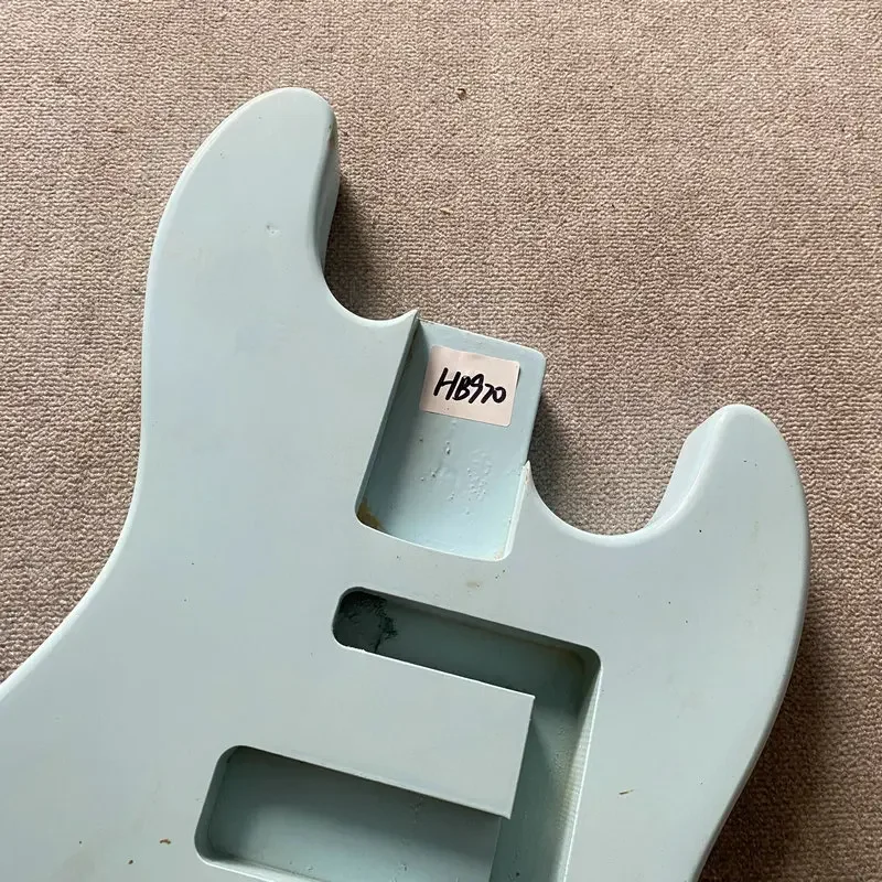 HB970 Jazz Bass Style Guitar Body Sky Blue Unfinished Right Hand (As-Is Condition with Flaws) DIY Project Body for Customization