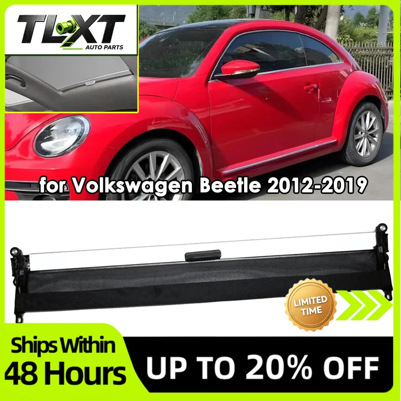 TLXT Ensemble de rideau de toit ouvrant intérieur de voiture, couverture de toit ouvrant, rideau enrouleur pour VW Beetle 2012-2019 5C5877307A