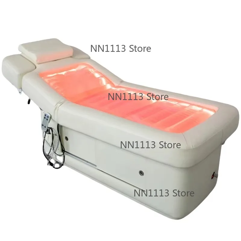 4 Motor Base Heating Electric Treatment Spa Facial Massage Bed Modern Made Synthetic Leather for