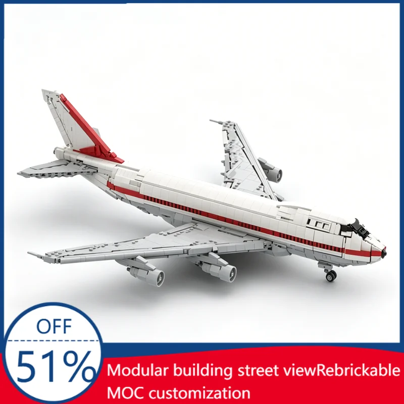 

2702PCS MOC First Boeing 747-100 Factory Livery Commercial Aircraft Model Building Blocks Assembly Educational Toy Birthday Gift
