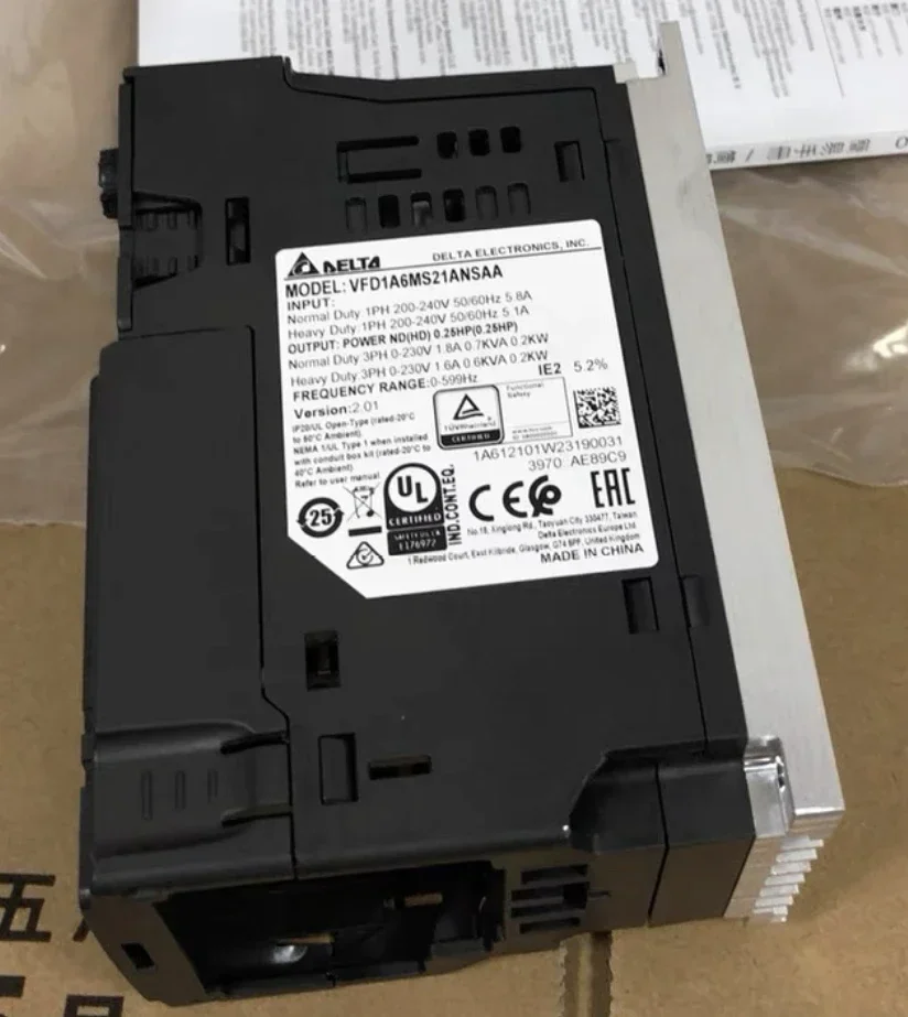Second-hand inverter, VFD1VFD1A6MS21ANSAA