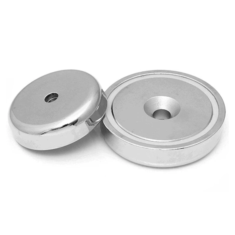 Super Strong Pot Magnet Φ16-Φ75 Ndfeb Countersunk Head Hole Steel Cup Iron Shell Magnet Round Magnetic Sucker Salvage 자석