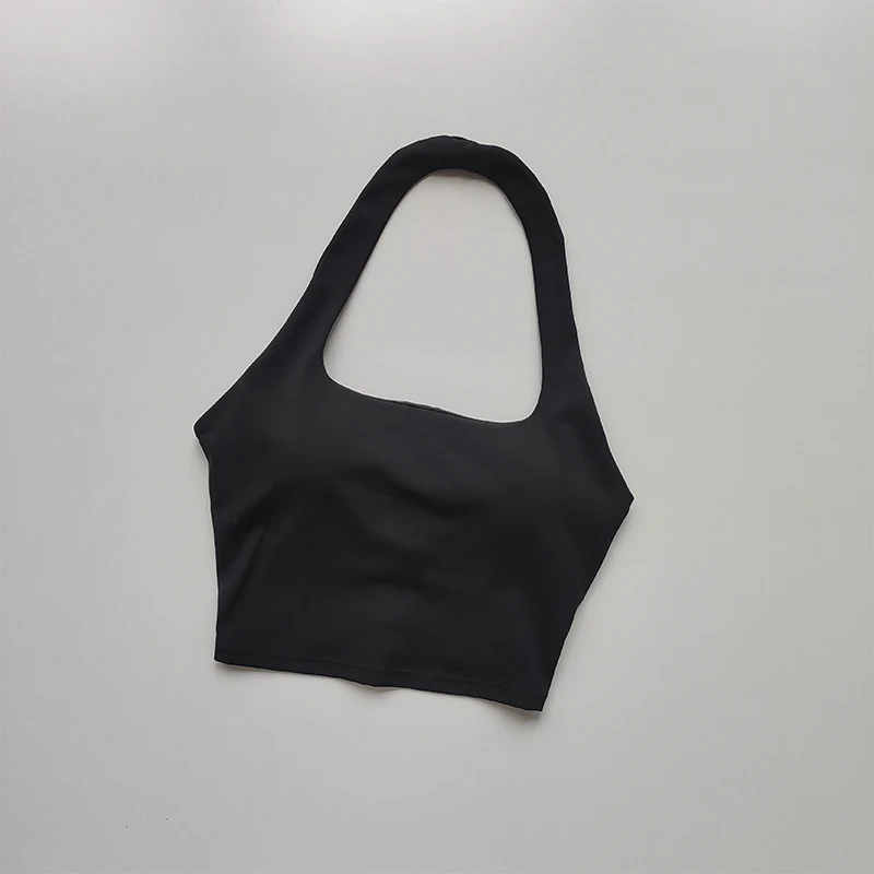 Sommer Neu Sexy Neckholder mit Brustpolstern, Sport-BH mit schönem Rücken, Damen Leichter Luxus-Mode, Einzigartiger Plissierter Sport-BH – Detail 8