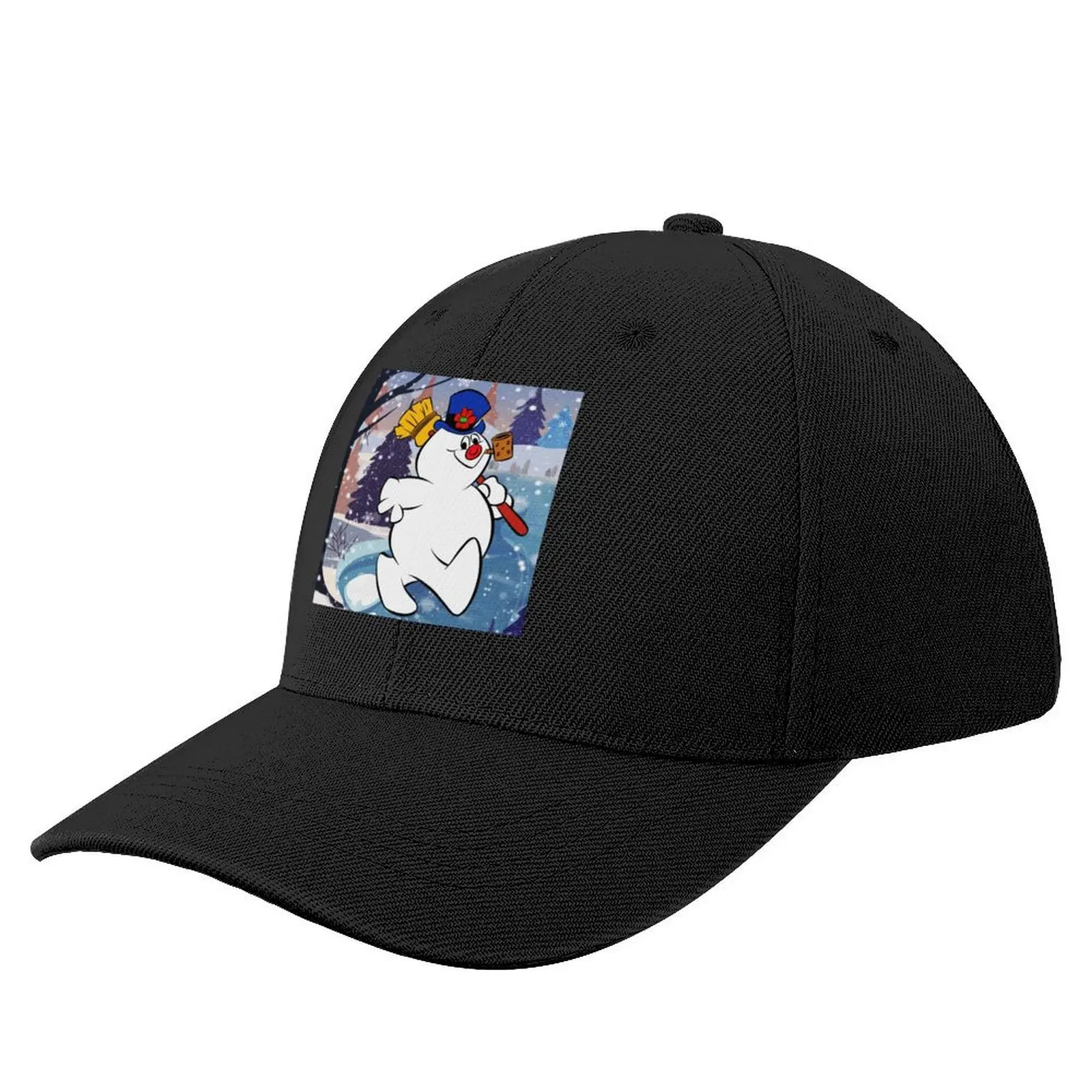 

FROSTY THE SNOWMAN UNDER SNOWFLAKE Baseball Cap Sunhat Visor Designer Man Women's