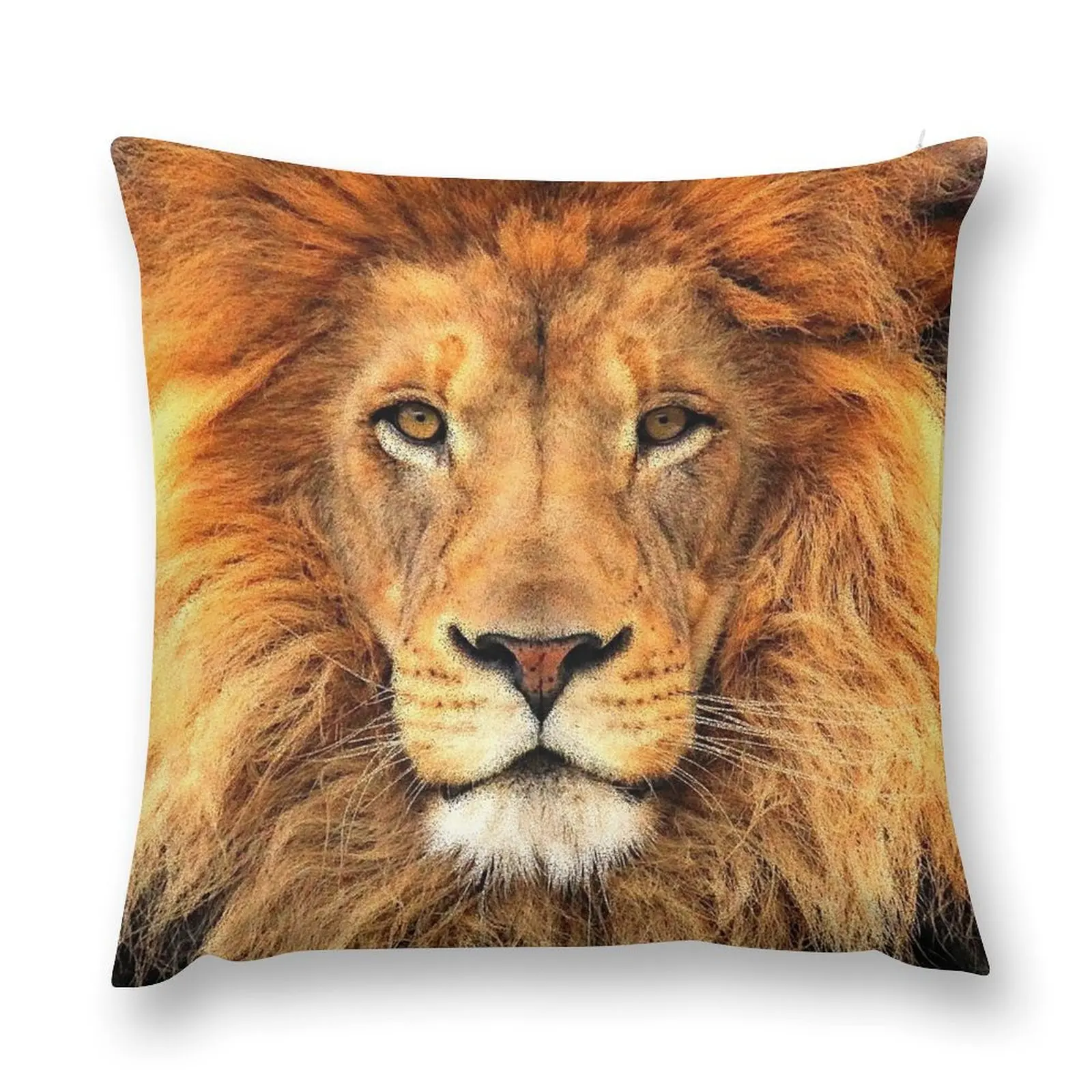 Beautiful Lion Face Wild Cat Glare Throw Pillow christmas cushions covers Decorative pillowcase Pillowcase pillow