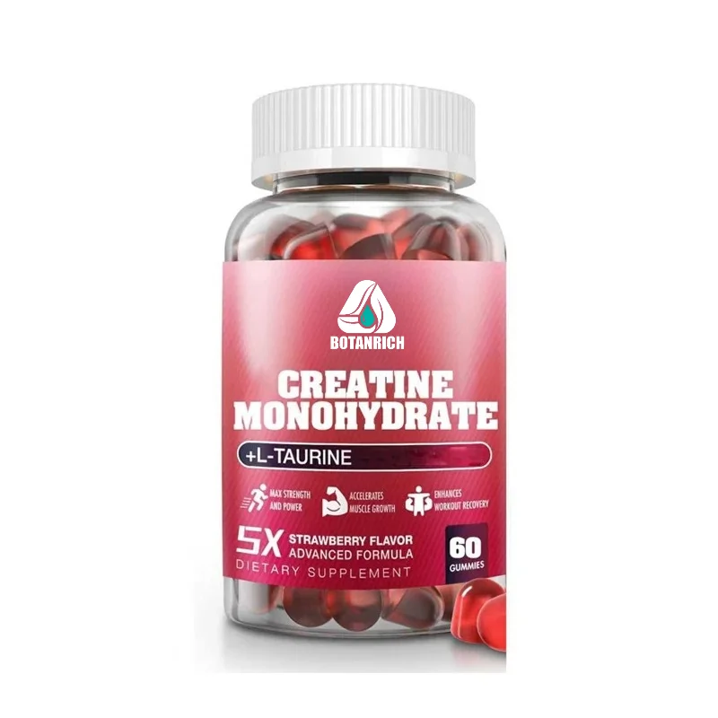 Creatine Monohydrate Gummies 5g, Used for Muscle Gain, Muscle Strength, Energy Enhancement, Sugar Free, Vegetarian