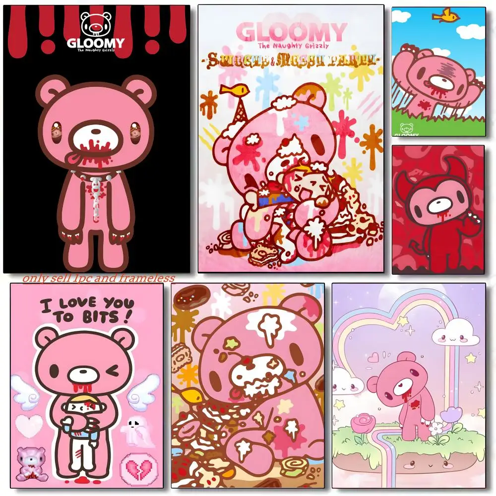 C-Cartoon G-Gloomy Bear Poster Poster painting with prints Home bedroom living room decoration gift