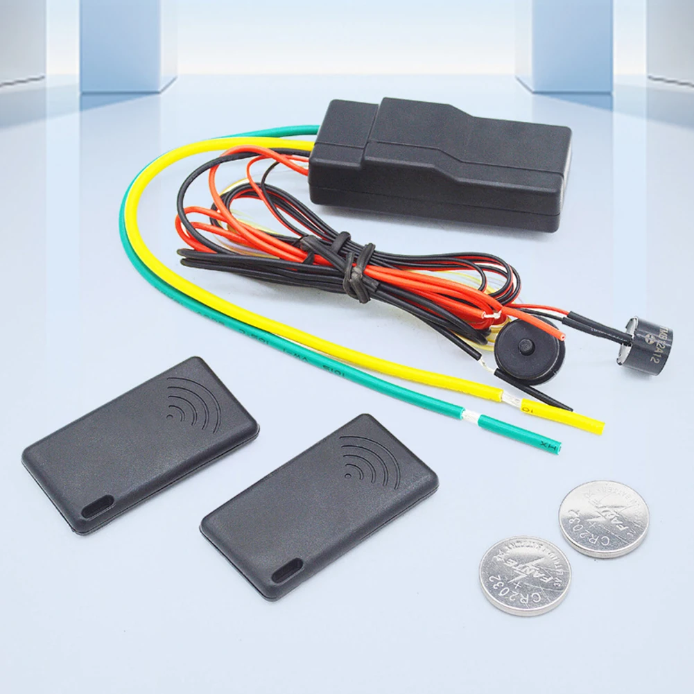 12V ไร้สายรถล็อคเครื่องยนต์ Anti-Theft อุปกรณ์ 2-8 เมตรเซ็นเซอร์ 2.4GHz RFID เครื่องยนต์ Dark Lock ALARM ไร้สายเครื่องยนต์สัญญาณกันขโมย
