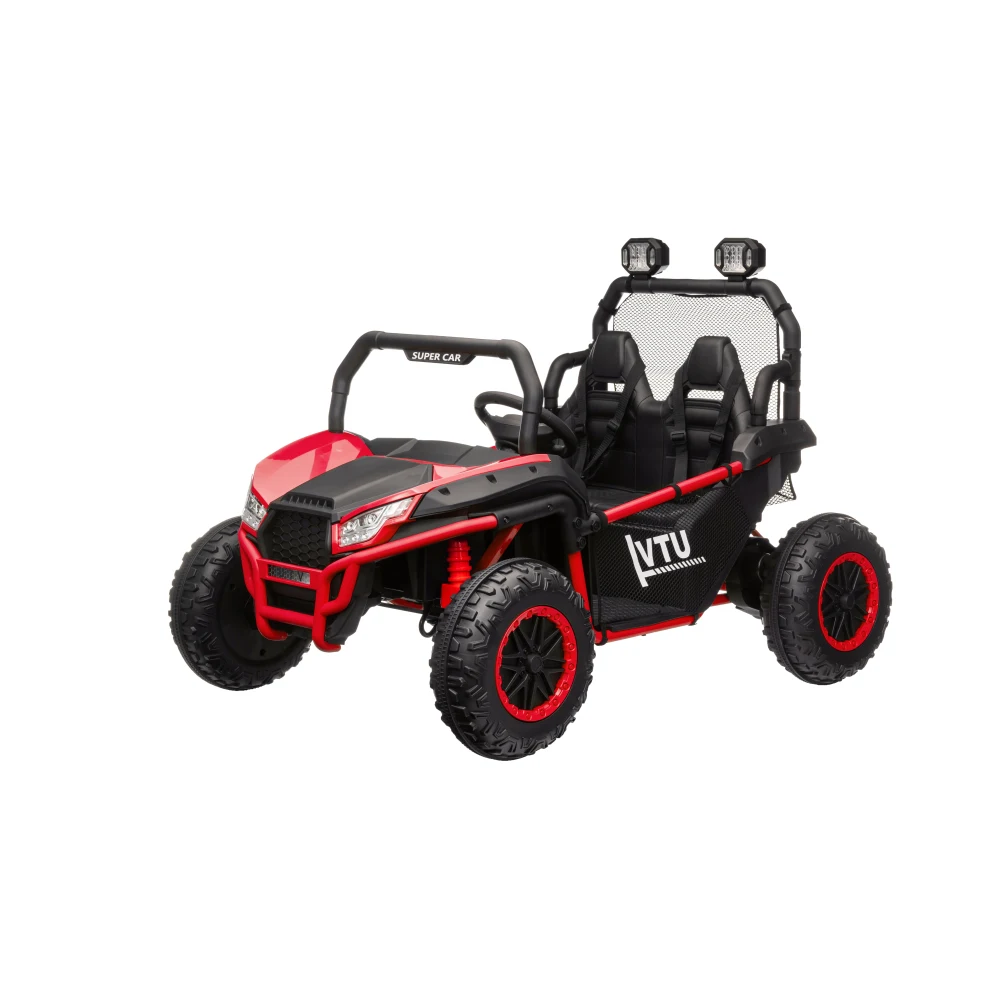 Jouets 24 Volts avec Télécommande, Cadre D.lique, UTV Électrique 62 Tout-Terrain avec 2 Sièges XL, 4x200W, 5MPH Max, Version/2WD