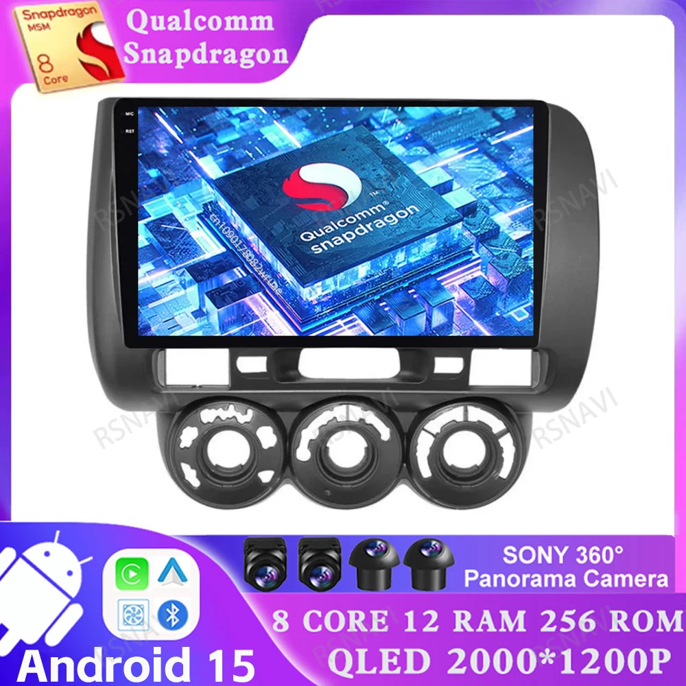 

Android 15 for Honda Fit Jazz City 2002 2003 2004 2005 2006 2007 Viedo Player GPS Head Unit DVD 4G LTE Stereo Multimedia BT QLED