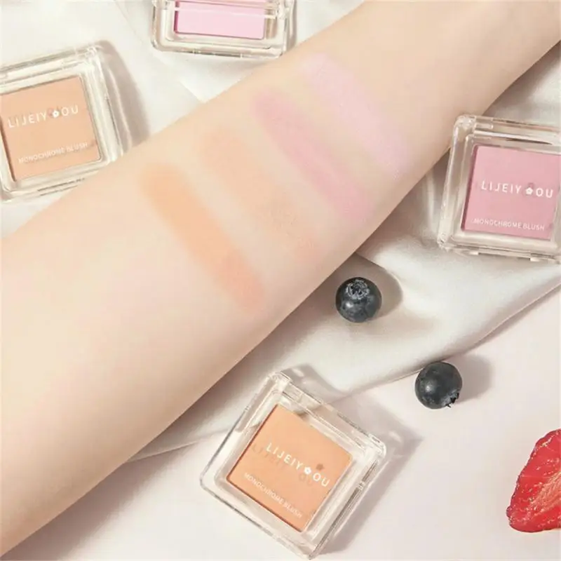 Monochrome Face Blusher Natural Matte Contouring Blush Waterproof Lasting Cheek Tint Brighten Face Rouge Powder Female Cosmetics