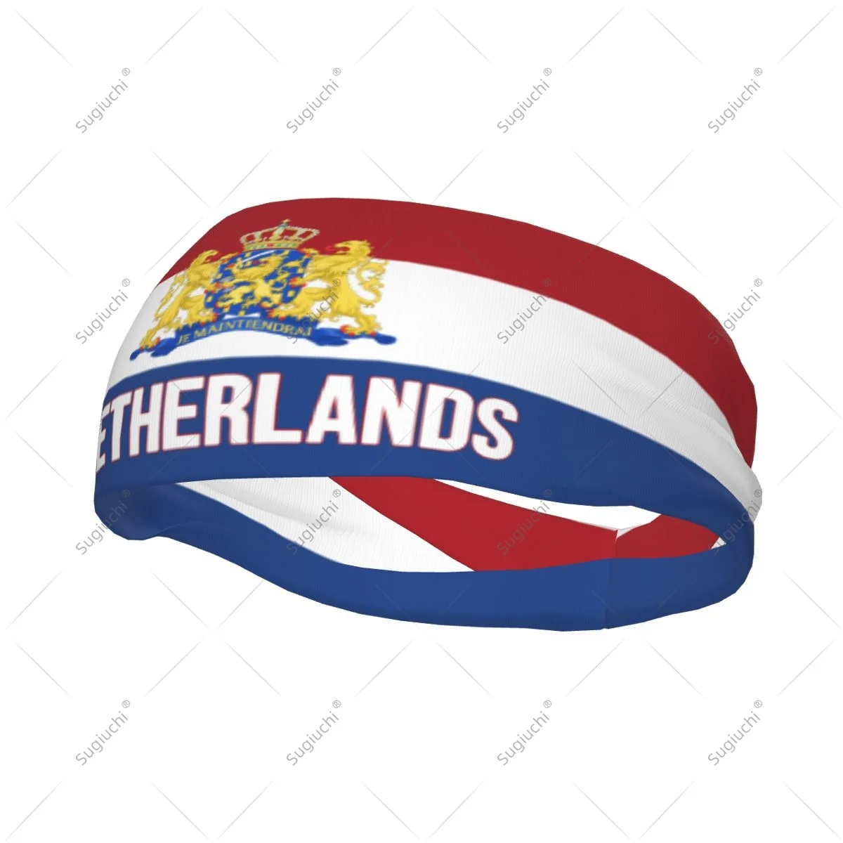 

Men Women Netherlands Flag Elastic Wide Headbands For Yoga Fitness Tennis Running Gym Sports