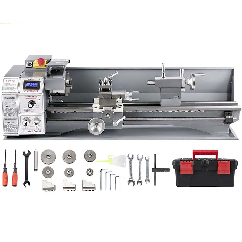 Drehmaschine | Sihao Drehmaschine Metall 1100W Bürstenloser Motor 38mm Spindel 220X600 Mini-Drehmaschine LED-Bildschirmanzeige Drehbank – Detail 11