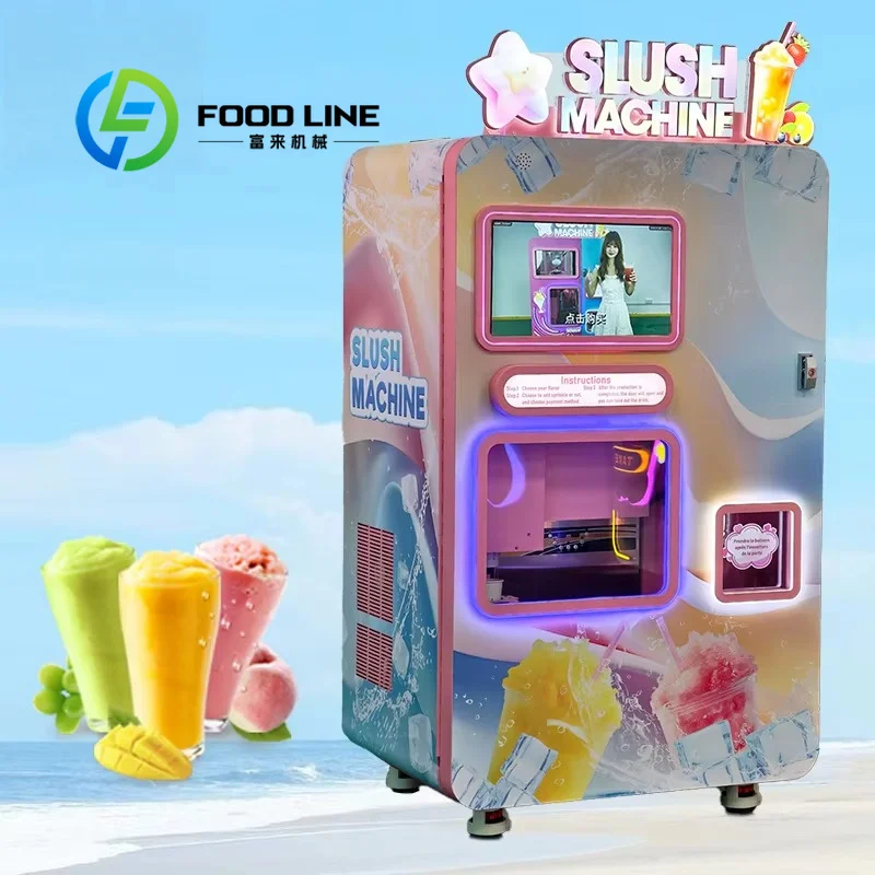 Anti Freeze Block Slush Vending Machine Circulating Inner Mixing Structure Avoid Slush Solid Clog Inside Pipeline And Maintain
