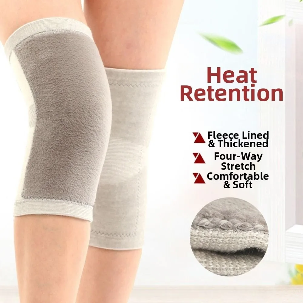 Universal Thickened Fur Knee Protector Warm Heat Storage Winter Knee Support Thermal Anti Cold Leg Protector Sports