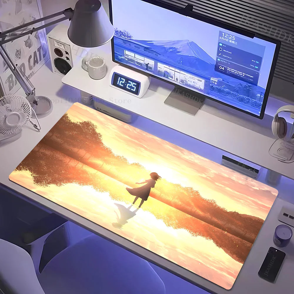 Anime S-Sunset Mousepad Non-slip Suitable For Office Computers Laptops E-sports Game Desk Mats XXL Keyboard