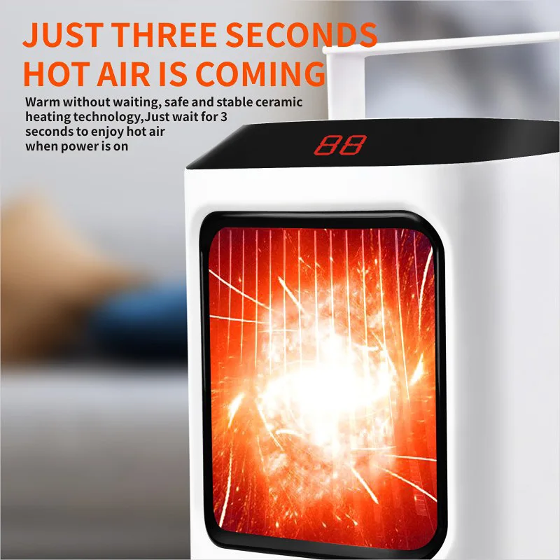 110V الأوروبية القياسية المنزلية الصغيرة سخان المحمولة سطح المكتب سخان السيراميك التدفئة بلاور (نافخ) الهواء الساخن معطف شتوي آلة
