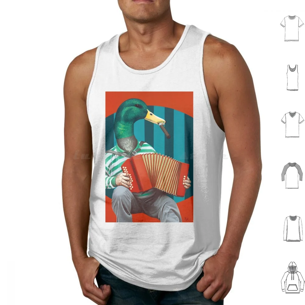 Accordion To This Tank Tops Print Cotton Acrylic Jade King Jade Art Colorful Colourful Bold Strange Bizarre Dream